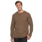 Big & Tall Croft & Barrow&reg; Classic-fit Stretch Henley, Men's, Size: Xl Tall, Dark Brown