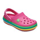 Crocs Rainbow Band Kids' Clogs, Size: 4 T, Red