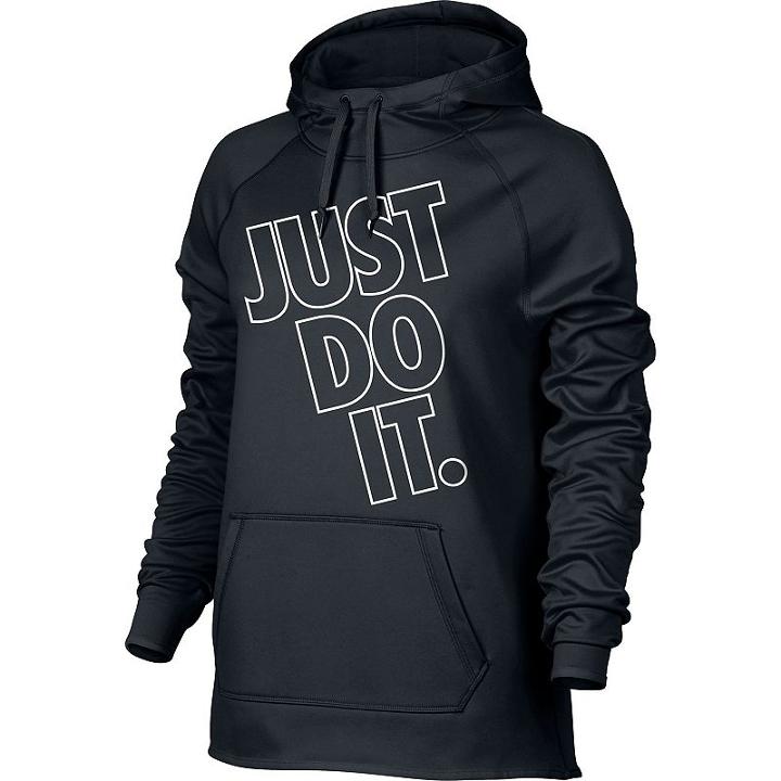 Women's Nike Therma Training Hoodie, Size: Large, Grey (charcoal)