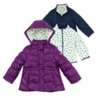 Girls 4-6x Oshkosh B'gosh&reg; Heavyweight Heart Pattern Fleece-lined 4-in-1 Systems Jacket, Size: 5-6, Purple