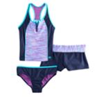 Girls 7-16 & Plus Size Zeroxposur 3-pc. Tankini Set, Size: 12, Red (beet)