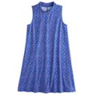 Girls 7-16 & Plus Size Mudd&reg; Patterned Mockneck Dress, Size: 7-8, Blue (navy)