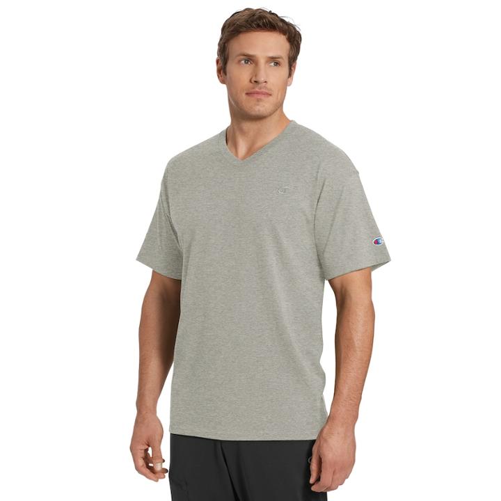 Men's Champion Classic V-neck Tee, Size: Xl, Dark Grey