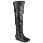 Journee Collection Angel Women's Over-the-knee Wedge Riding Boots, Girl's, Size: 7.5 Wc, Black