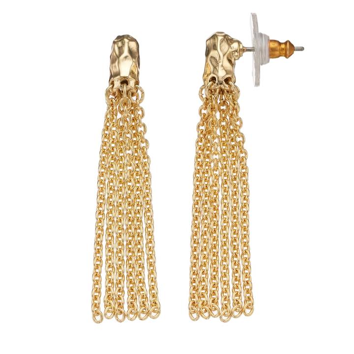 Dana Buchman Chain Fringe Drop Earrings, Women's, Gold