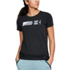 Women's Under Armour Sportstyle Branded Graphic Tee, Size: Xs, Black