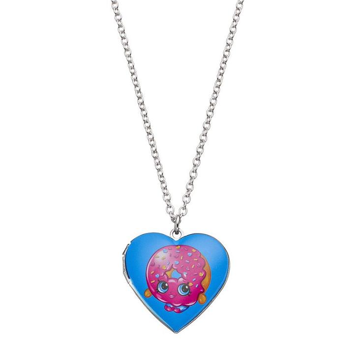 Shopkins Kids' D'lish Donut Heart Locket Necklace, Women's, Size: 18, Multicolor