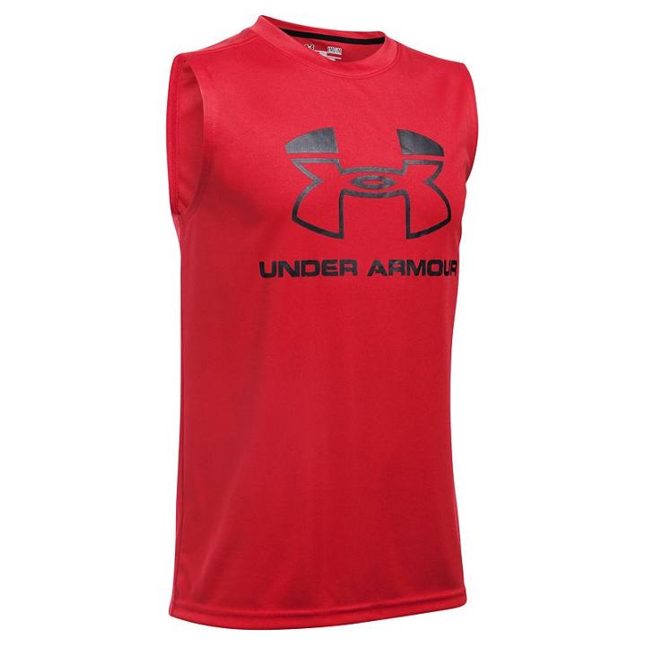 Boys 8-20 Under Armour Logo Muscle Tee, Boy's, Size: Small, Red