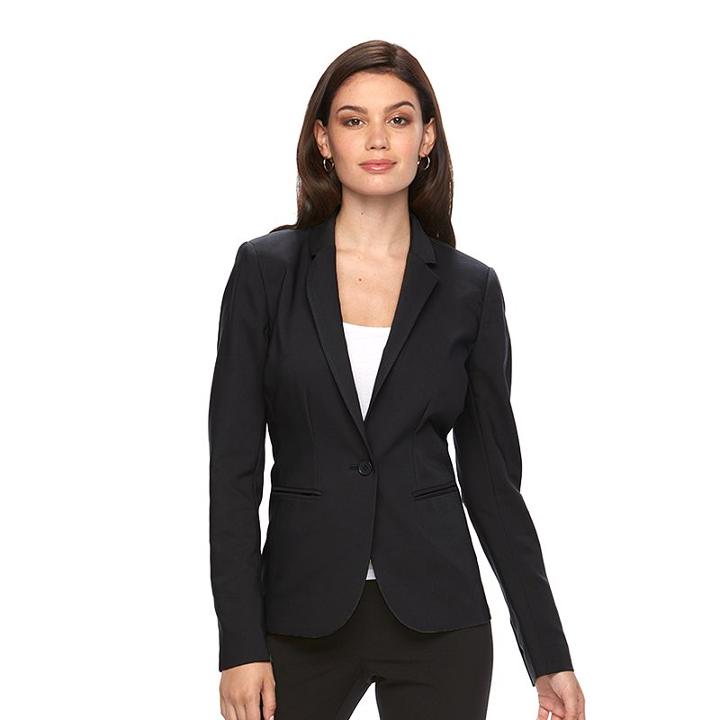 Women's Apt. 9&reg; Torie Blazer, Size: 2, Black