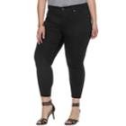 Plus Size Jennifer Lopez Crop Midrise Super Skinny Jeans, Women's, Size: 16 W, Black