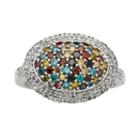 Sterling Silver 1-ct. T.w. Diamond Oval Dome Ring, Women's, Size: 6, Multicolor