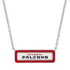 Atlanta Falcons Bar Link Necklace - Made With Swarovski Crystals, Women's, Size: 18, Red