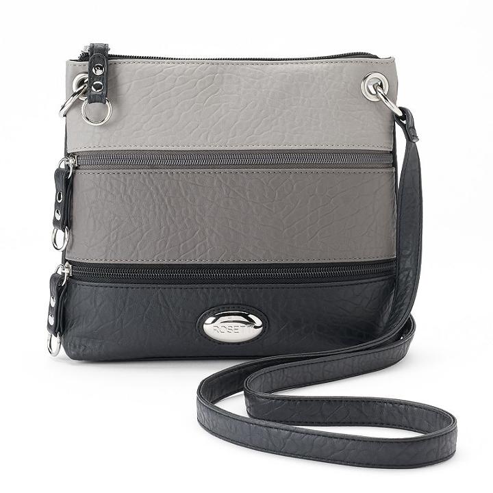 Rosetti Demi Zips Colorblock Crossbody Bag, Women's, Grey Other