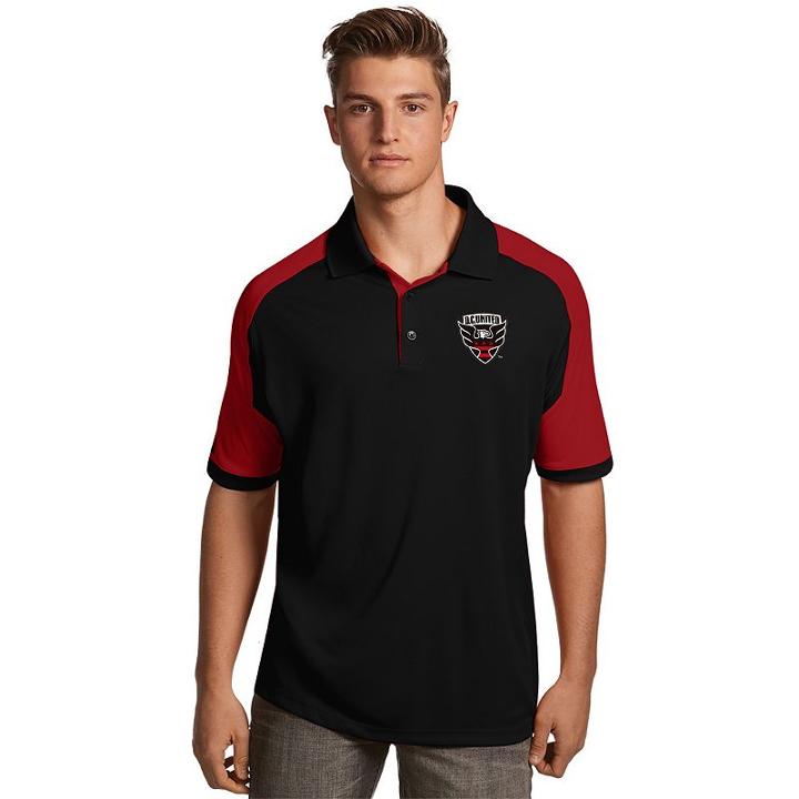 Men's Antigua Dc United Century Polo, Size: Xxl, Black