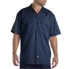 Men's Dickies Original Fit Twill Work Shirt, Size: Xl, Blue