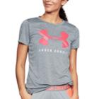 Women's Under Armour Tech Crewneck Twist Graphic Tee, Size: Medium, Med Grey