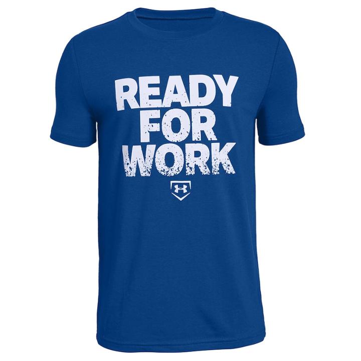 Boys 8-20 Under Armour Ready For Work Tee, Size: Medium, Blue