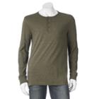 Big & Tall Sonoma Goods For Life&trade; Heathered Henley, Men's, Size: Xxl Tall, Dark Green