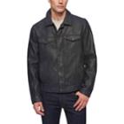 Men's Levi's&reg; Classic Faux-leather Trucker Jacket, Size: Small, Blue (navy)
