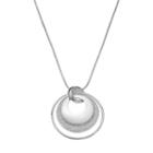Apt. 9&reg; Glittery Interlocking Triple Ring Pendant Necklace, Women's, Silver