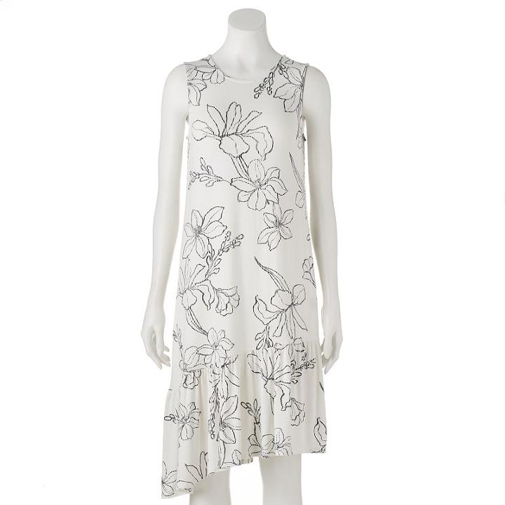 Women's Apt. 9&reg; Asymmetrical-hem Shift Dress, Size: Xl, Oxford