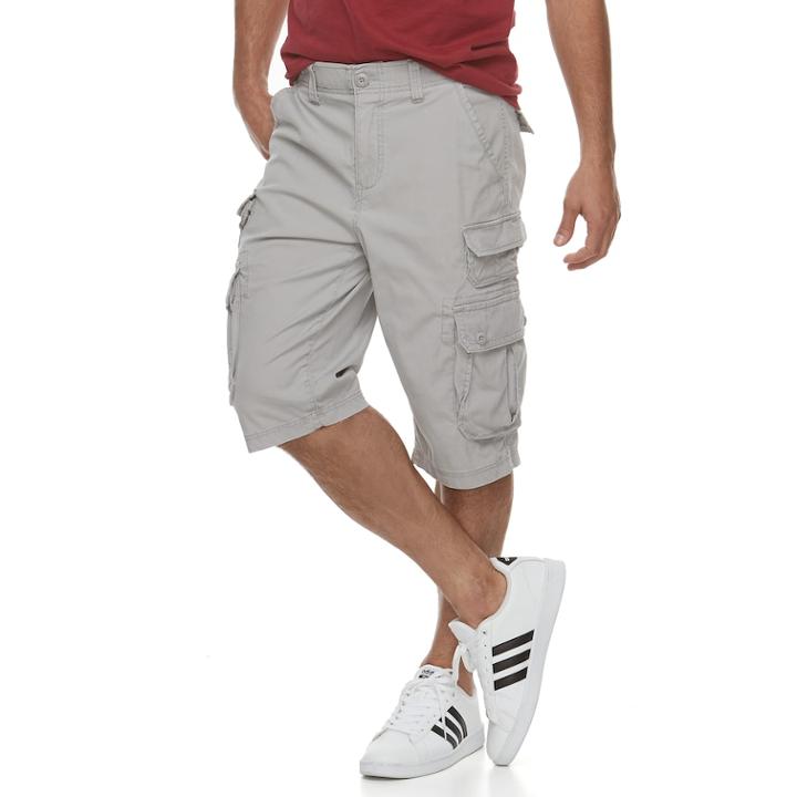 Men's Urban Pipeline&reg; Maxflex Messenger Canvas Shorts, Size: 30, Grey