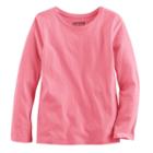 Girls 4-10 Jumping Beans&reg; Long-sleeved Tee, Size: 7, Med Pink