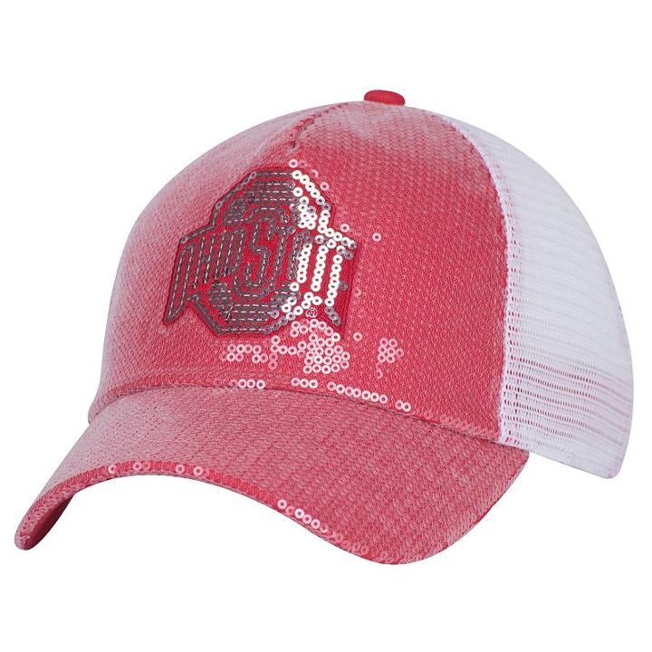 Women's Ohio State Buckeyes Mesh Snapback Cap, Brt Red