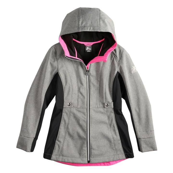 Girls 4-6x Zero Xposure Adriana Softshell Lightweight Jacket, Size: 4-5, Grey