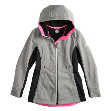 Girls 4-6x Zero Xposure Adriana Softshell Lightweight Jacket, Size: 4-5, Grey