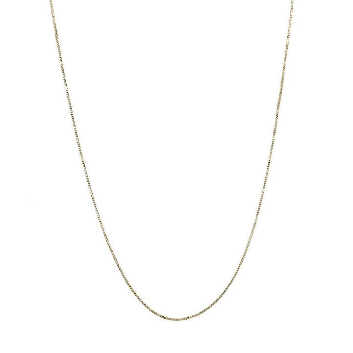 Everlasting Gold 14k Gold Box Chain Necklace - 20-in, Women's, Size: 20, Yellow