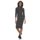 Juniors' Almost Famous Ribbed Mockneck Midi Dress, Girl's, Size: Large, Oxford