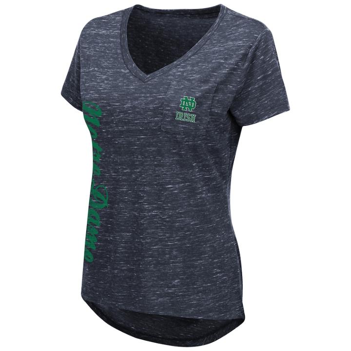 Women's Notre Dame Fighting Irish Wordmark Tee, Size: Medium, Blue (navy)