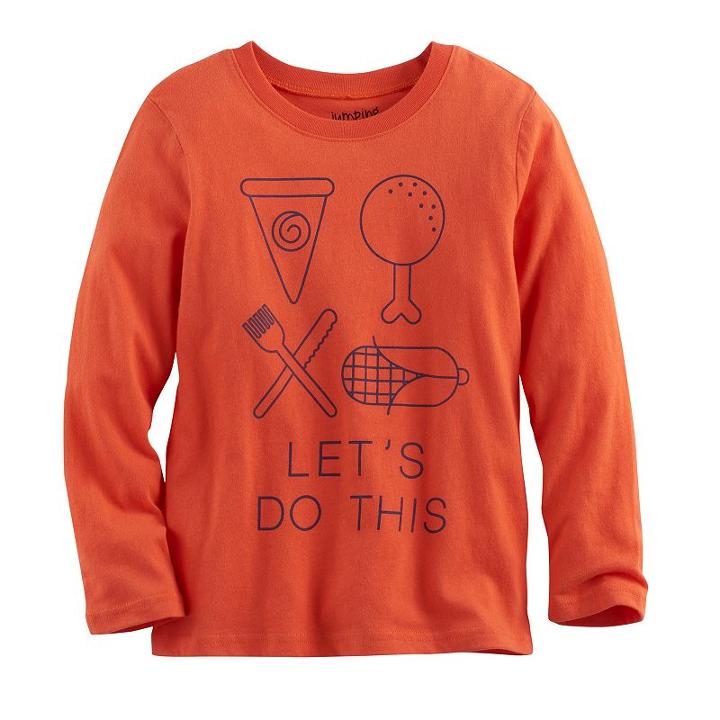 Boys 4-10 Jumping Beans&reg; Thanksgiving Softest Graphic Tee, Size: 7, Drk Orange