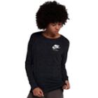 Women's Nike Gym Vintage Crew Top, Size: Large, Grey (charcoal)
