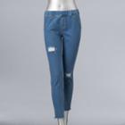 Simply Vera Vera Wang Ripped Denim Skimmer Leggings, Women's, Size: Small, Blue Other