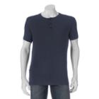Men's Apt. 9&reg; Modern-fit Slubbed Henley, Size: Xl, Dark Blue
