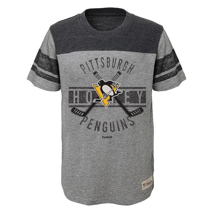 Boys 8-20 Reebok Pittsburgh Penguins Lineage Tee, Boy's, Size: M(10-12), Black