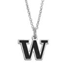 Fiora Sterling Silver Washington Huskies Team Logo Pendant Necklace, Women's, Size: 16, Grey