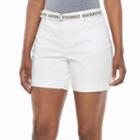 Women's Gloria Vanderbilt Marisa Belted Shorts, Size: 4, White