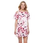 Petite Apt. 9&reg; Cold-shoulder Shift Dress, Women's, Size: 4 Petite, Drk Purple