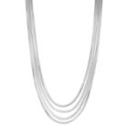 Simply Vera Vera Wang Multi Strand Omega Chain Necklace, Women's, Silver