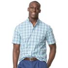 Men's Chaps Classic-fit Gingham-plaid Easy-care Button-down Shirt, Size: Medium, Green