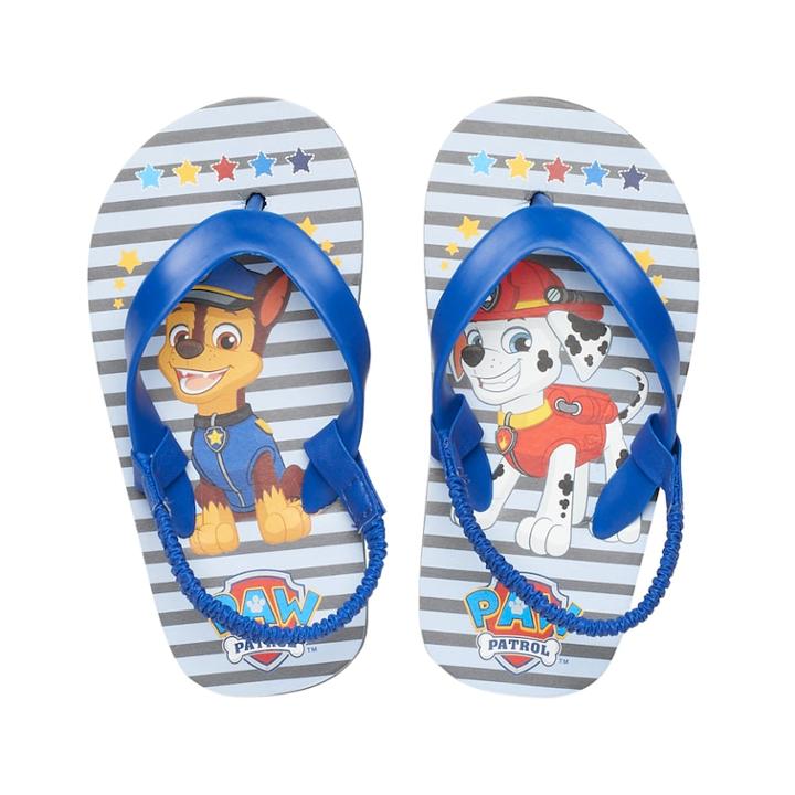 Toddler Boy Paw Patrol Chase & Marshall Thong Flip Flop Sandals, Size: Large, Med Blue