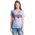 Women's New England Patriots Triblend Tee, Size: Xl, Blue (navy)