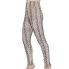 Women's Snow Angel Wildlife Slim Printed Leggings, Size: Regular, Beige Oth