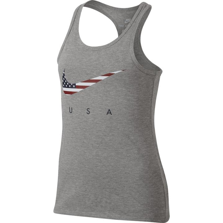 Girls 7-16 Nike Americana Swoosh Racerback Tank Top, Size: Xl, Grey