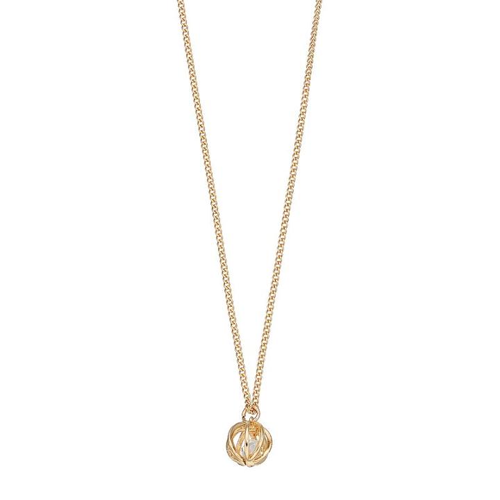 Lc Lauren Conrad Round Caged Pendant Necklace, Women's, White