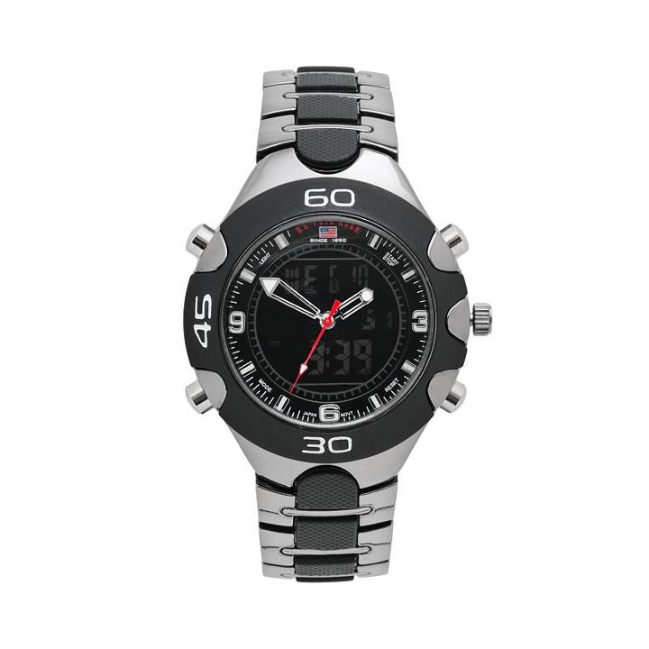 U.s. Polo Assn. Men's Analog & Digital Chronograph Watch - Us8083, Size: Large, Black