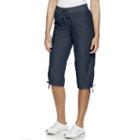 Women's Tek Gear&reg; Dry Tek Twill Utility Capris, Size: Small, Blue